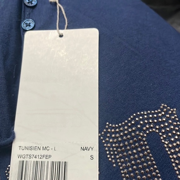 Zadig & Voltaire TUNISIEN NAVY LOVE STRASS T SHIRT TEE SIZE S brand new with tag - Picture 4 of 8